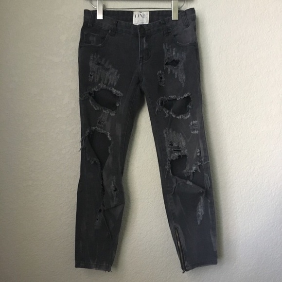 One teaspoon distressed freebird jeans black - Picture 3 of 6